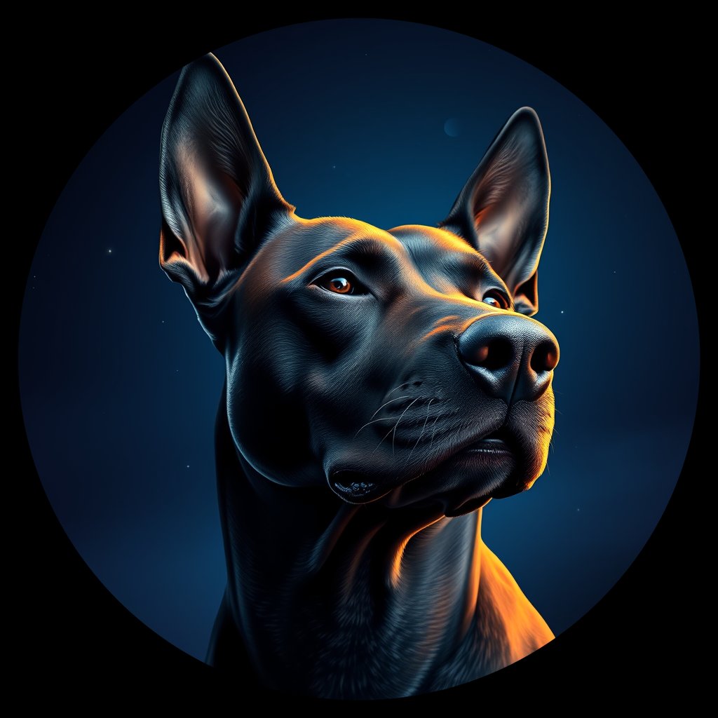 Cosmic medallion portrait of THAI_THAI_6TAJ, a Thai Ridgeback