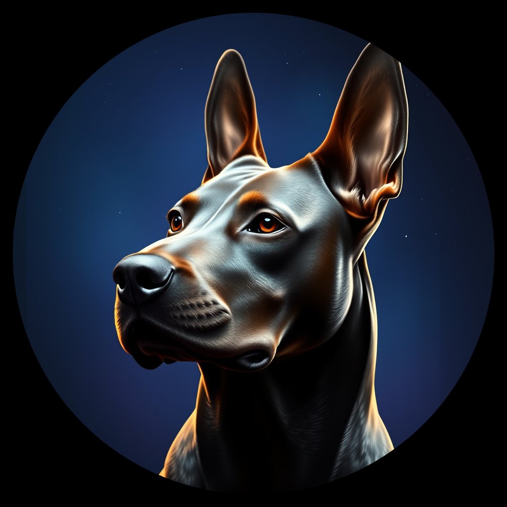 Cosmic medallion portrait of THAI_THAI_8TAJ, a Thai Ridgeback