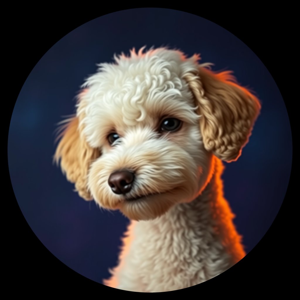 Cosmic medallion portrait of TPOO_TPOO_27222, a Toy Poodle