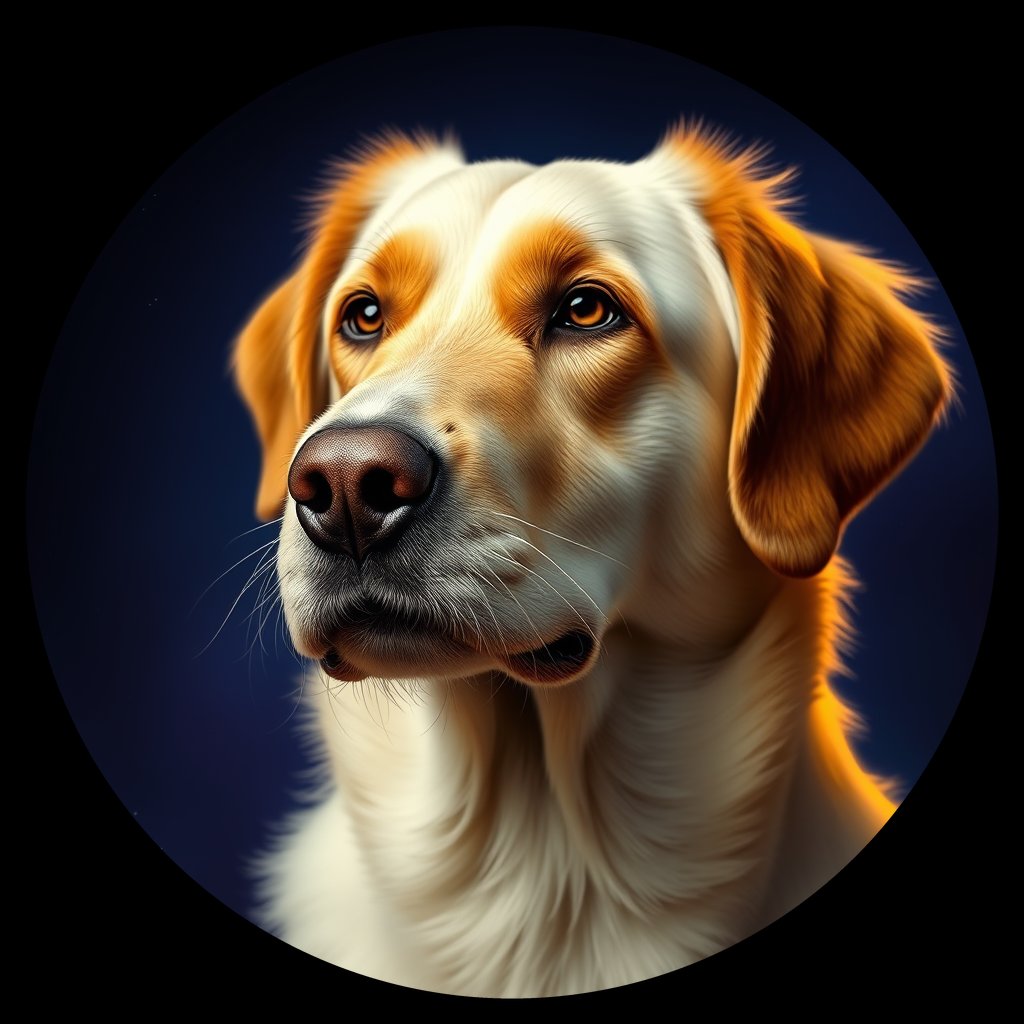 Cosmic medallion portrait of TU17_TU17, a Village Dog Turkey Istanbul
