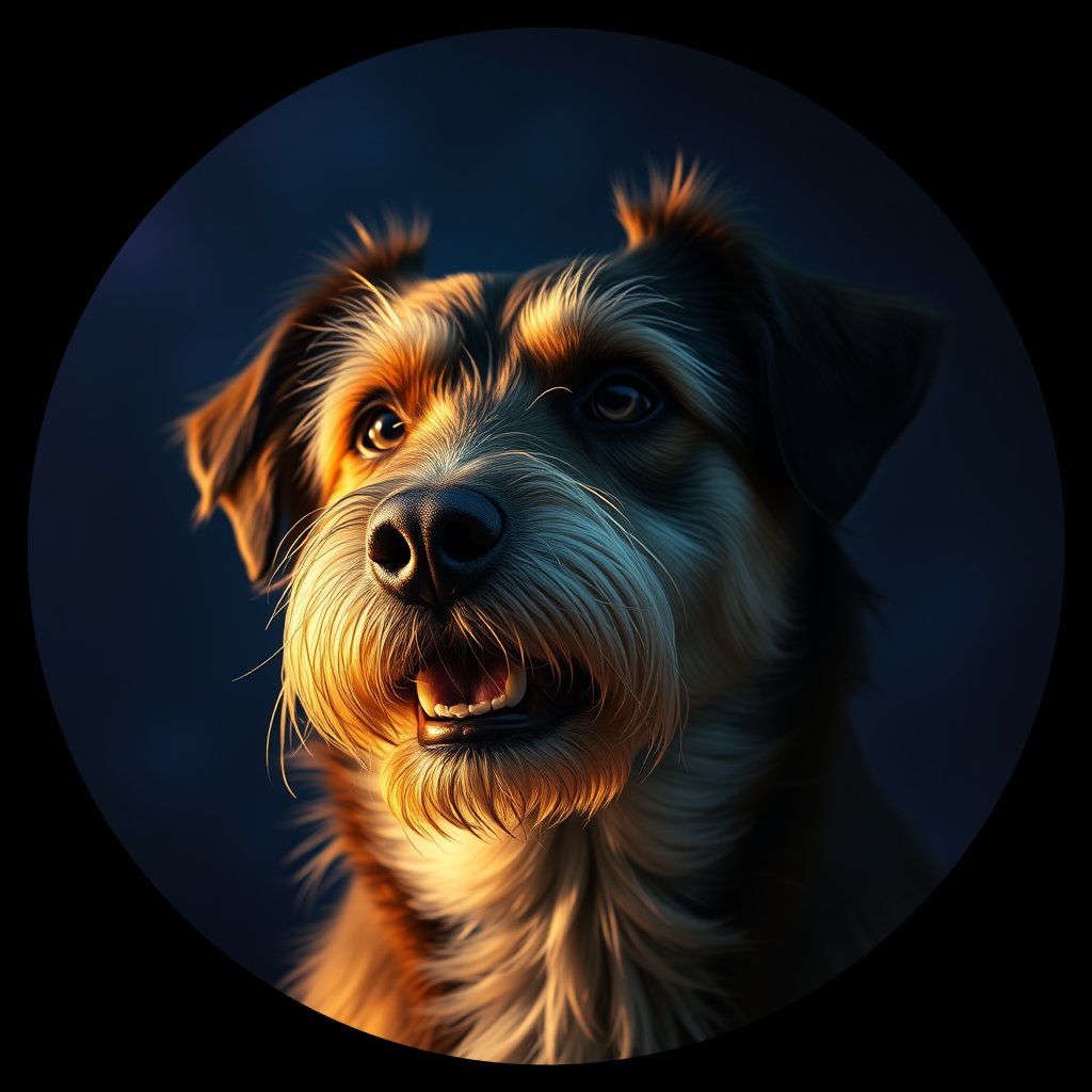 Cosmic medallion portrait of TU29_TU29, a Village Dog Turkey Istanbul