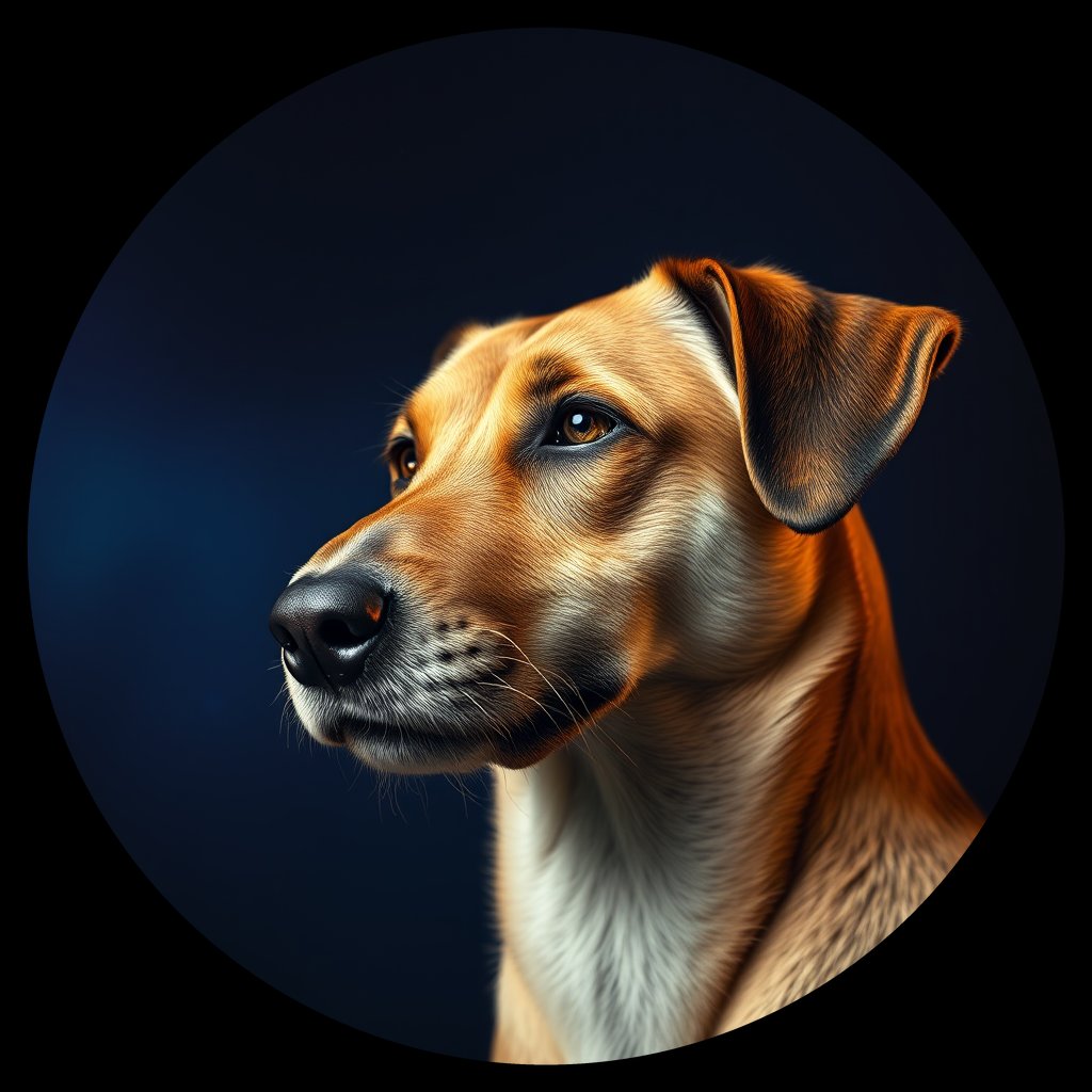 Cosmic medallion portrait of TU38_TU38, a Village Dog Turkey Istanbul