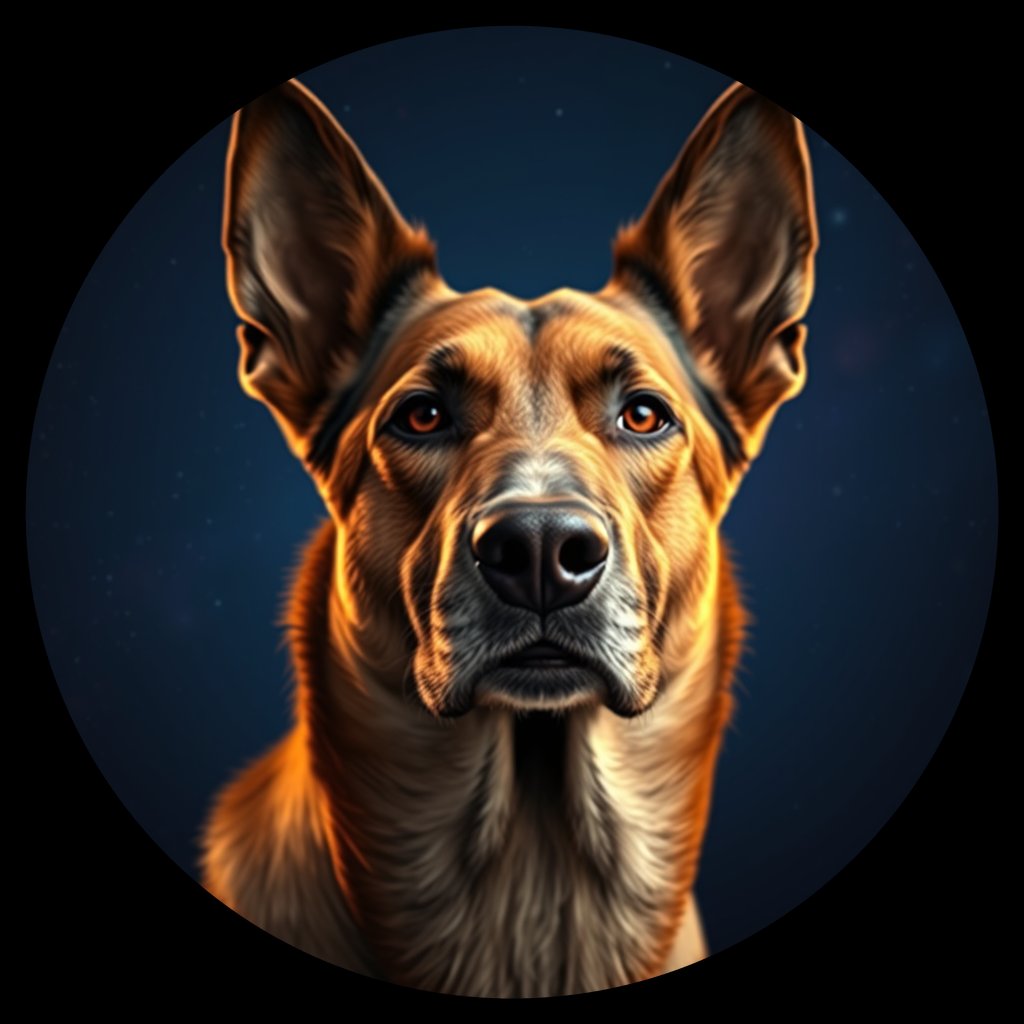 Cosmic medallion portrait of TU48_TU48, a Village Dog Turkey Giresun