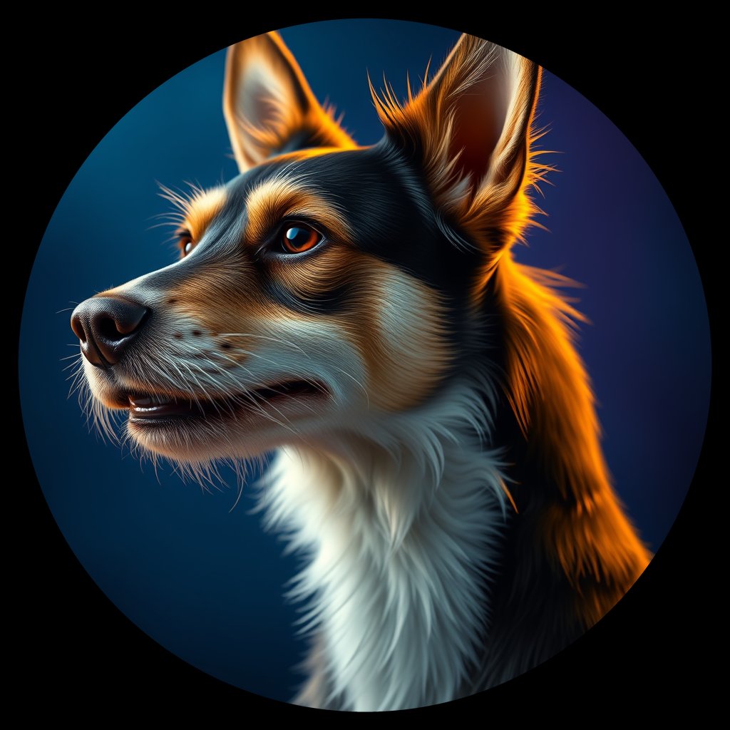 Cosmic medallion portrait of TYFX_TYFX_16G08, a Toy Fox Terrier