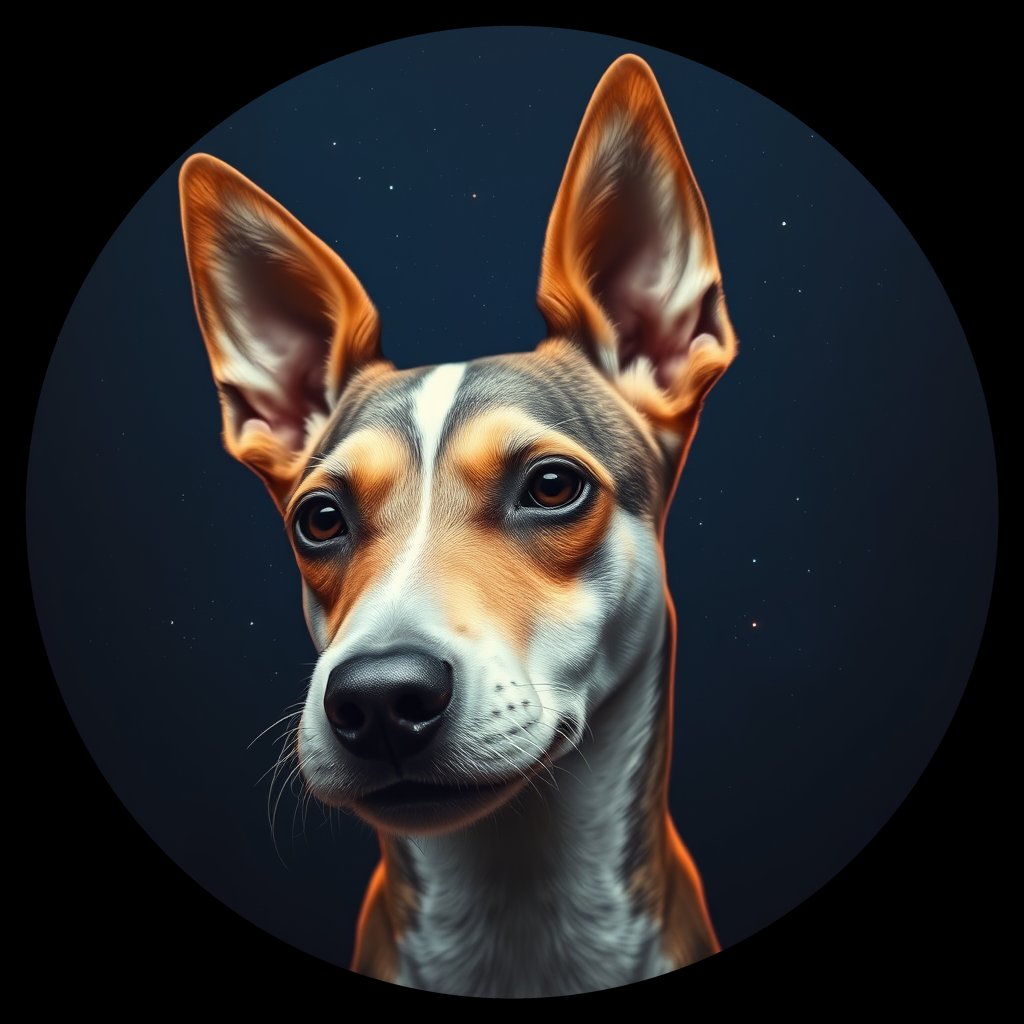 Cosmic medallion portrait of TYFX_TYFX_17A02, a Toy Fox Terrier