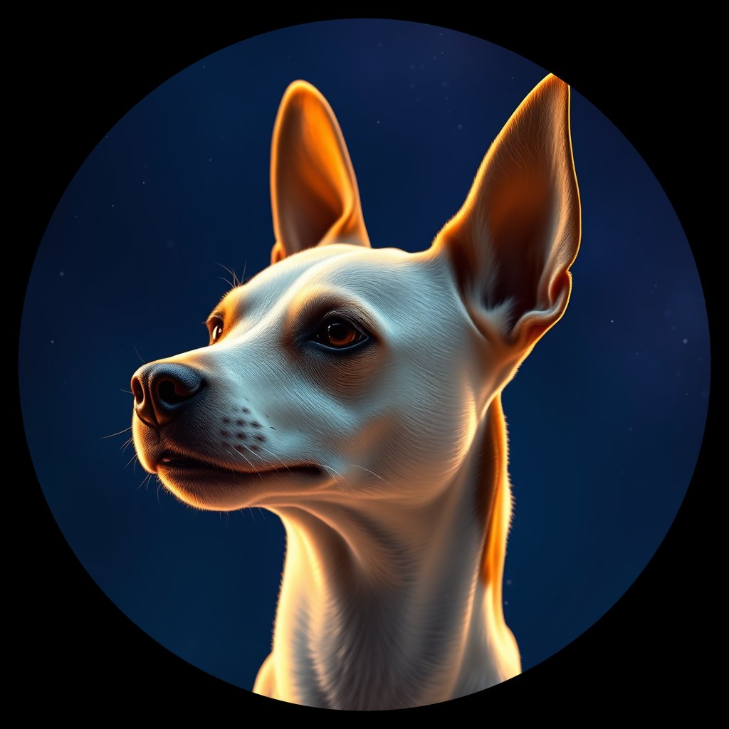 Cosmic medallion portrait of TYFX_TYFX_17D06, a Toy Fox Terrier