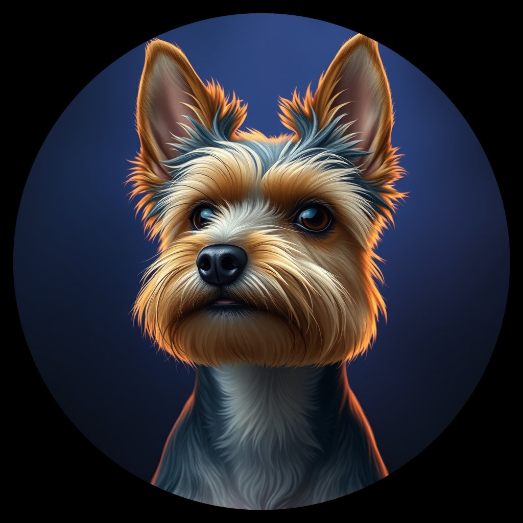 Cosmic medallion portrait of TYo_GT393_TYo_GT393, a Yorkshire Terrier