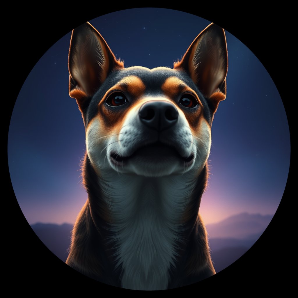 Cosmic medallion portrait of Taigan_TG3, a Taigan