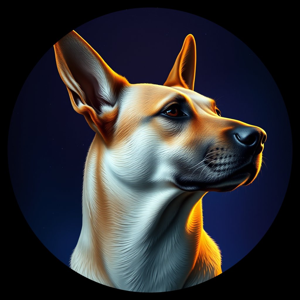 Cosmic medallion portrait of UKRA_UKRA_DUKR12, a Village Dog Ukraine