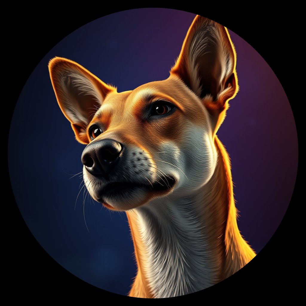 Cosmic medallion portrait of UKRA_UKRA_DUKR15, a Village Dog Ukraine