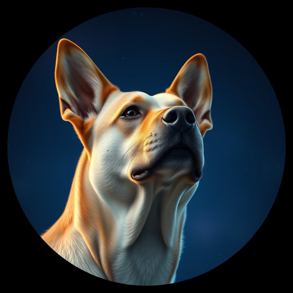 Cosmic medallion portrait of UKRA_UKRA_DUKR19, a Village Dog Ukraine