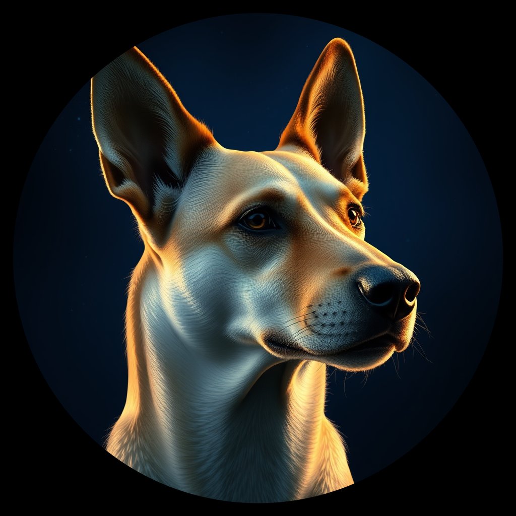 Cosmic medallion portrait of UKRA_UKRA_DUKR24, a Village Dog Ukraine
