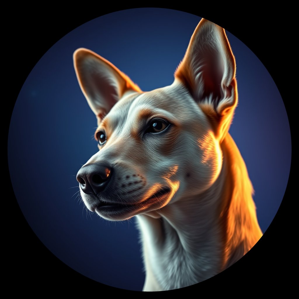 Cosmic medallion portrait of UKRA_UKRA_DUKR35, a Village Dog Ukraine