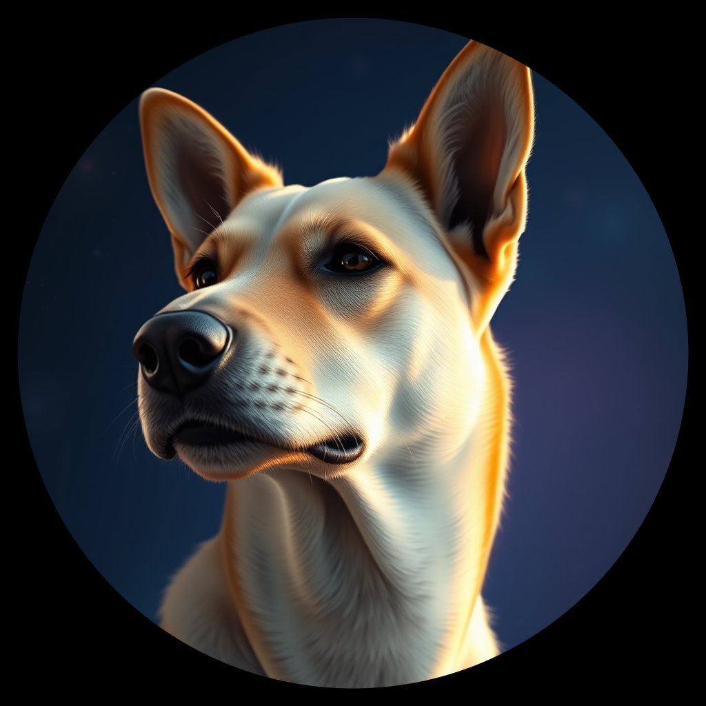 Cosmic medallion portrait of UKRA_UKRA_DUKR40, a Village Dog Ukraine