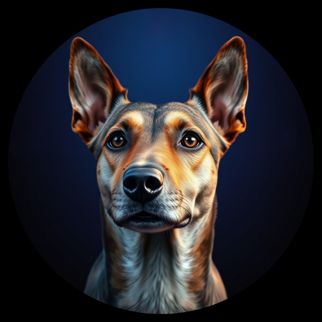 Cosmic medallion portrait of UKRA_UKRA_DUKR41, a Village Dog Ukraine