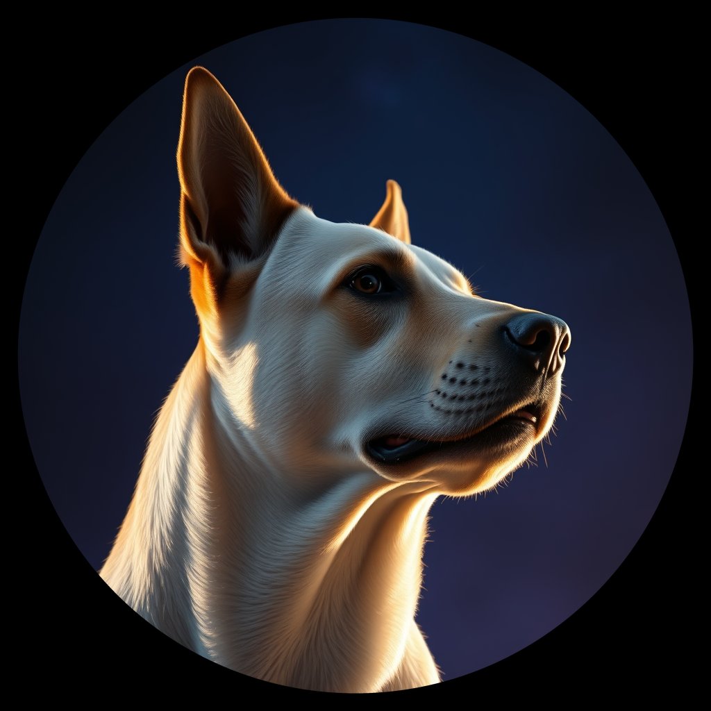 Cosmic medallion portrait of UKRA_UKRA_DUKR42, a Village Dog Ukraine