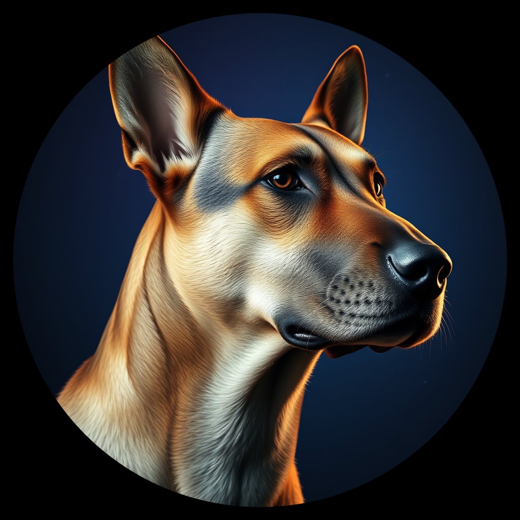 Cosmic medallion portrait of UKRA_UKRA_DUKR45, a Village Dog Ukraine