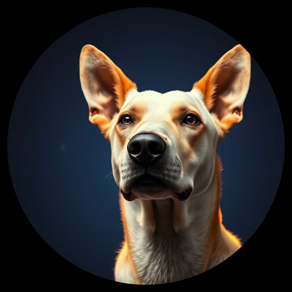Cosmic medallion portrait of UKRA_UKRA_DUKR6, a Village Dog Ukraine