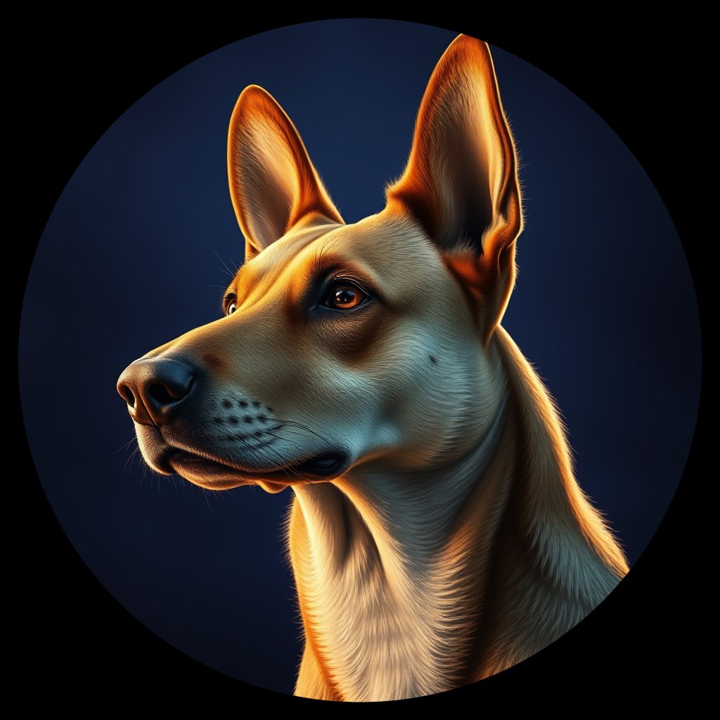 Cosmic medallion portrait of UKRA_UKRA_DUKR9, a Village Dog Ukraine