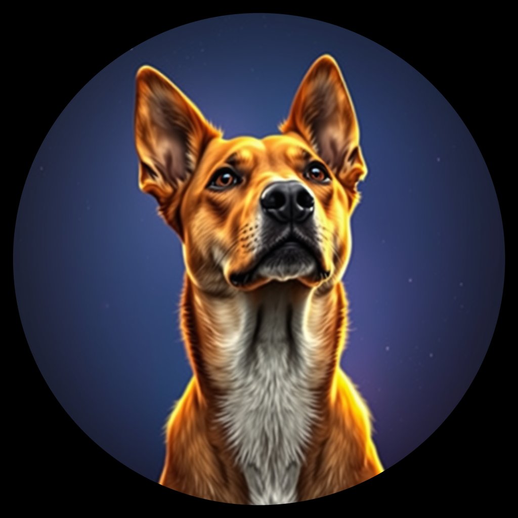 Cosmic medallion portrait of WEST_10.71, a Dingo West