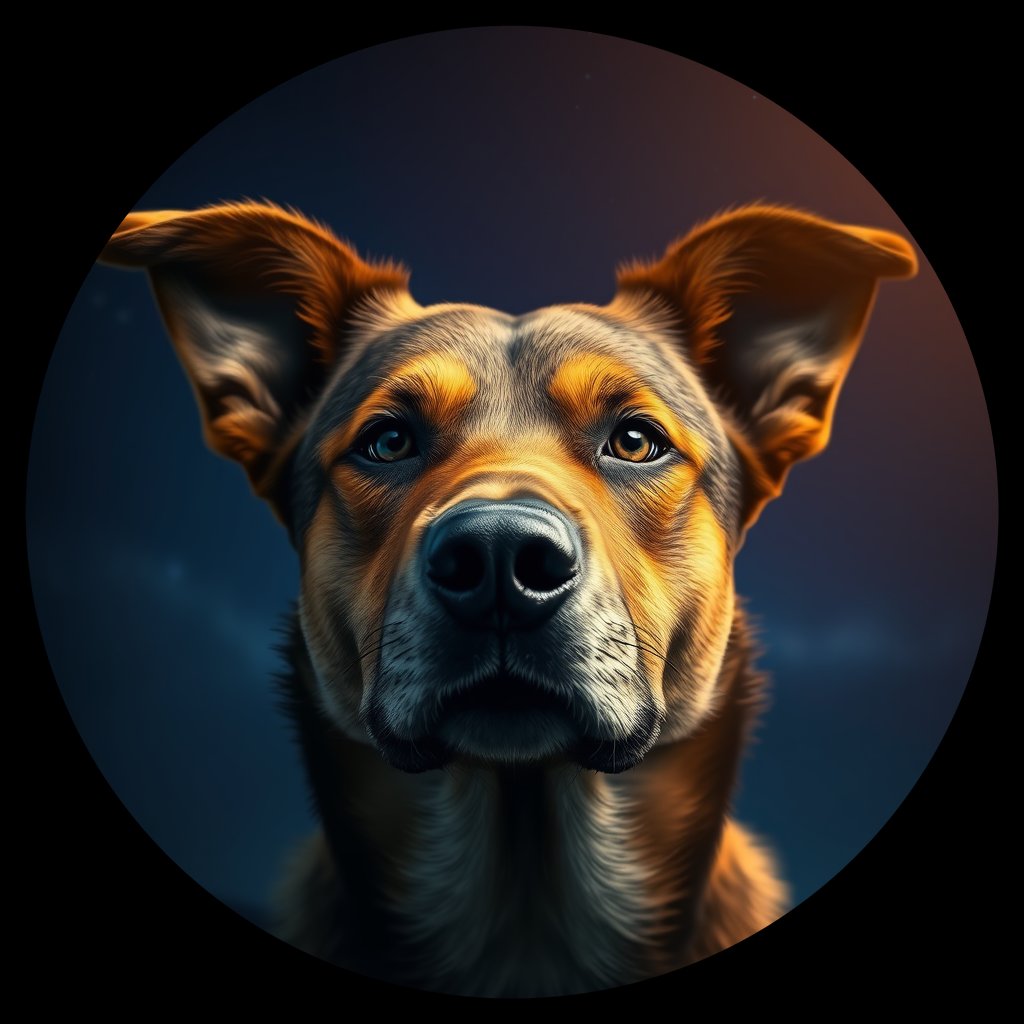 Cosmic medallion portrait of WEST_14.11, a Dingo West
