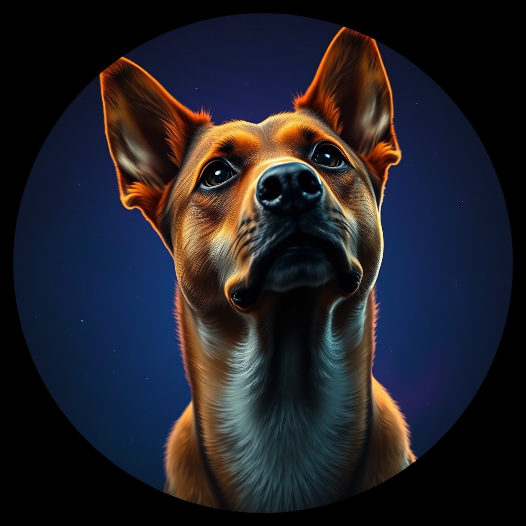 Cosmic medallion portrait of WEST_152.3, a Dingo West