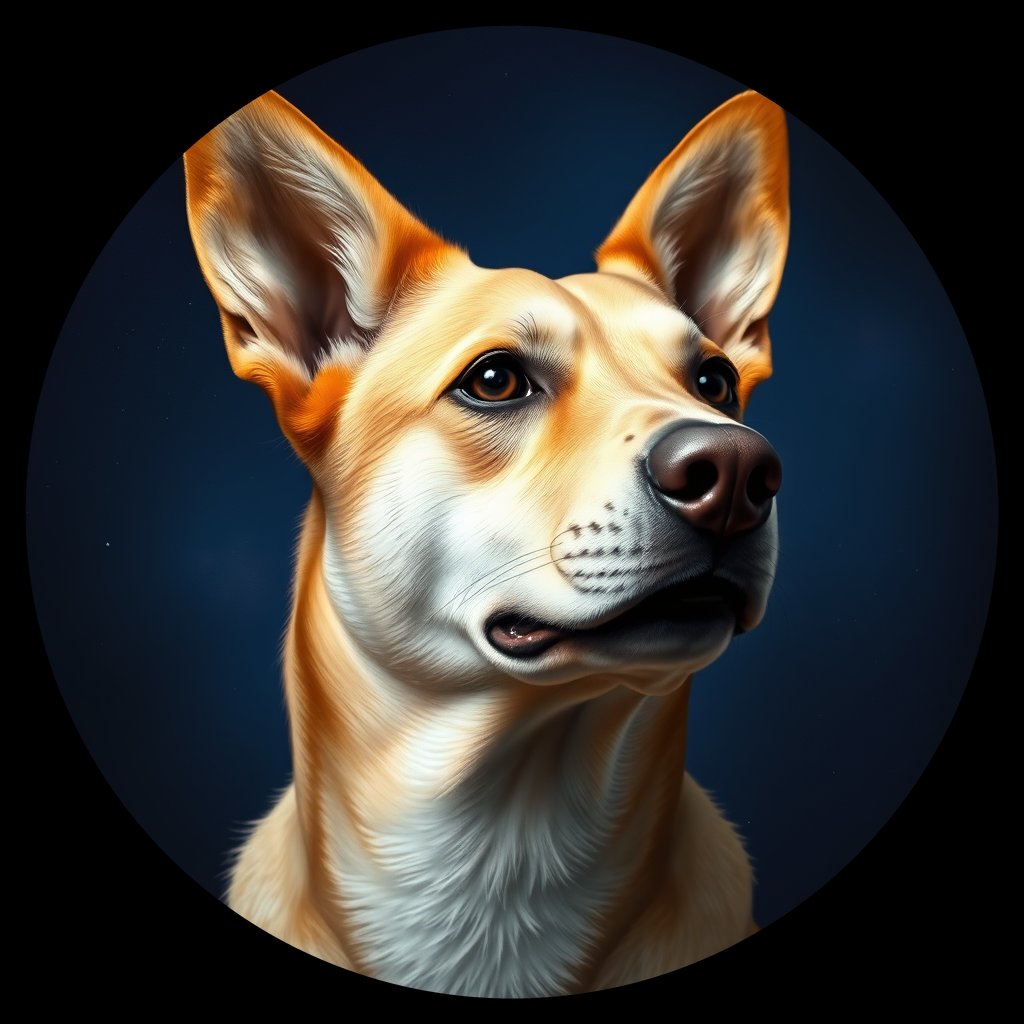 Cosmic medallion portrait of WEST_155Q, a Dingo West