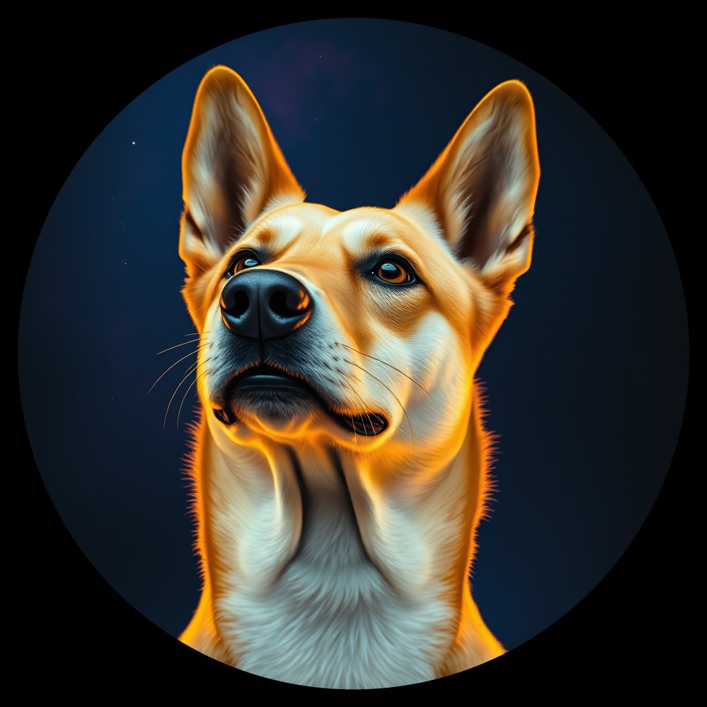 Cosmic medallion portrait of WEST_17.99, a Dingo West