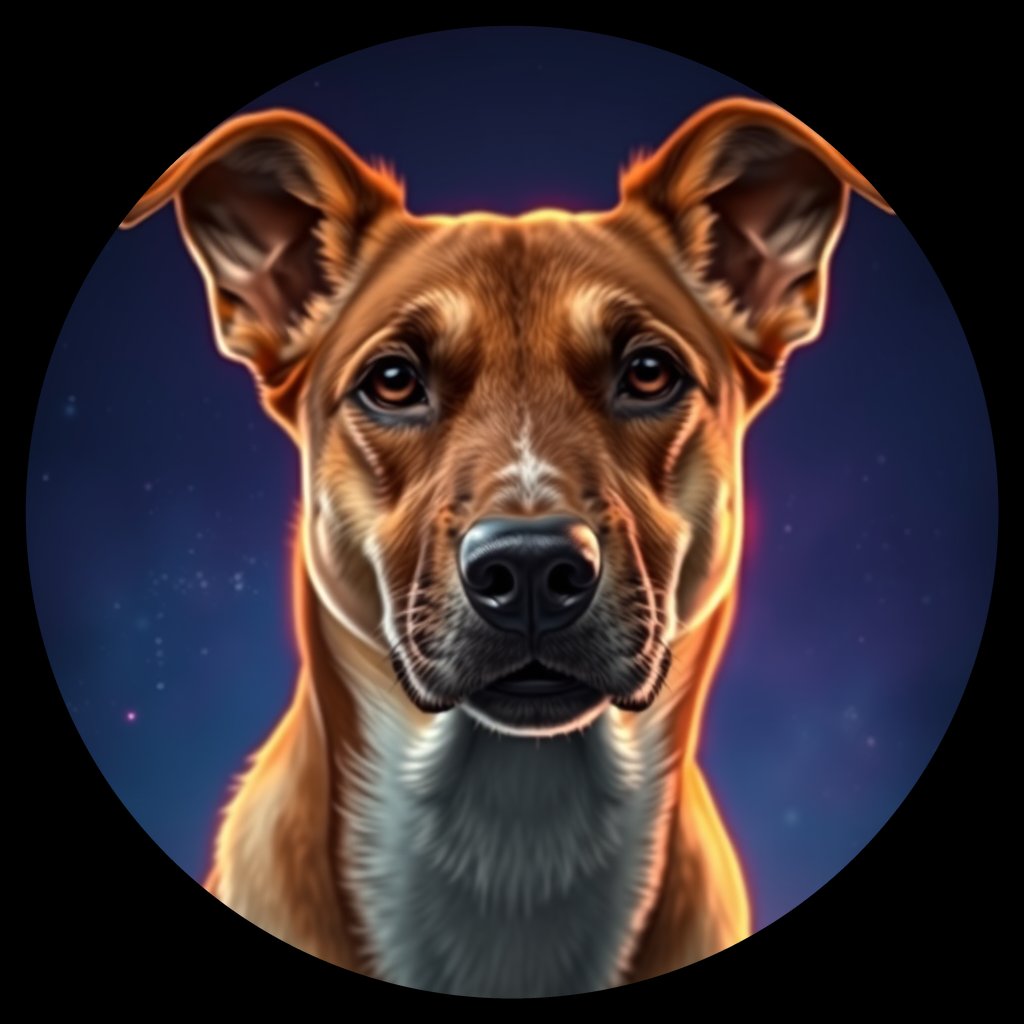 Cosmic medallion portrait of WEST_17_12, a Dingo West