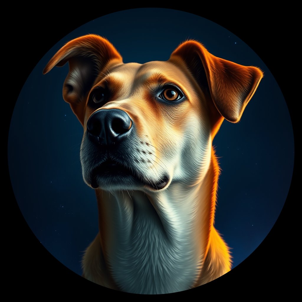 Cosmic medallion portrait of WEST_218.3, a Dingo West