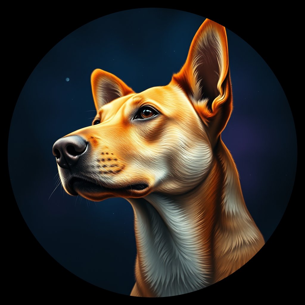 Cosmic medallion portrait of WEST_219.1, a Dingo West
