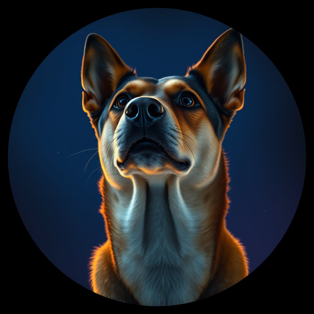 Cosmic medallion portrait of WEST_9.28, a Dingo West