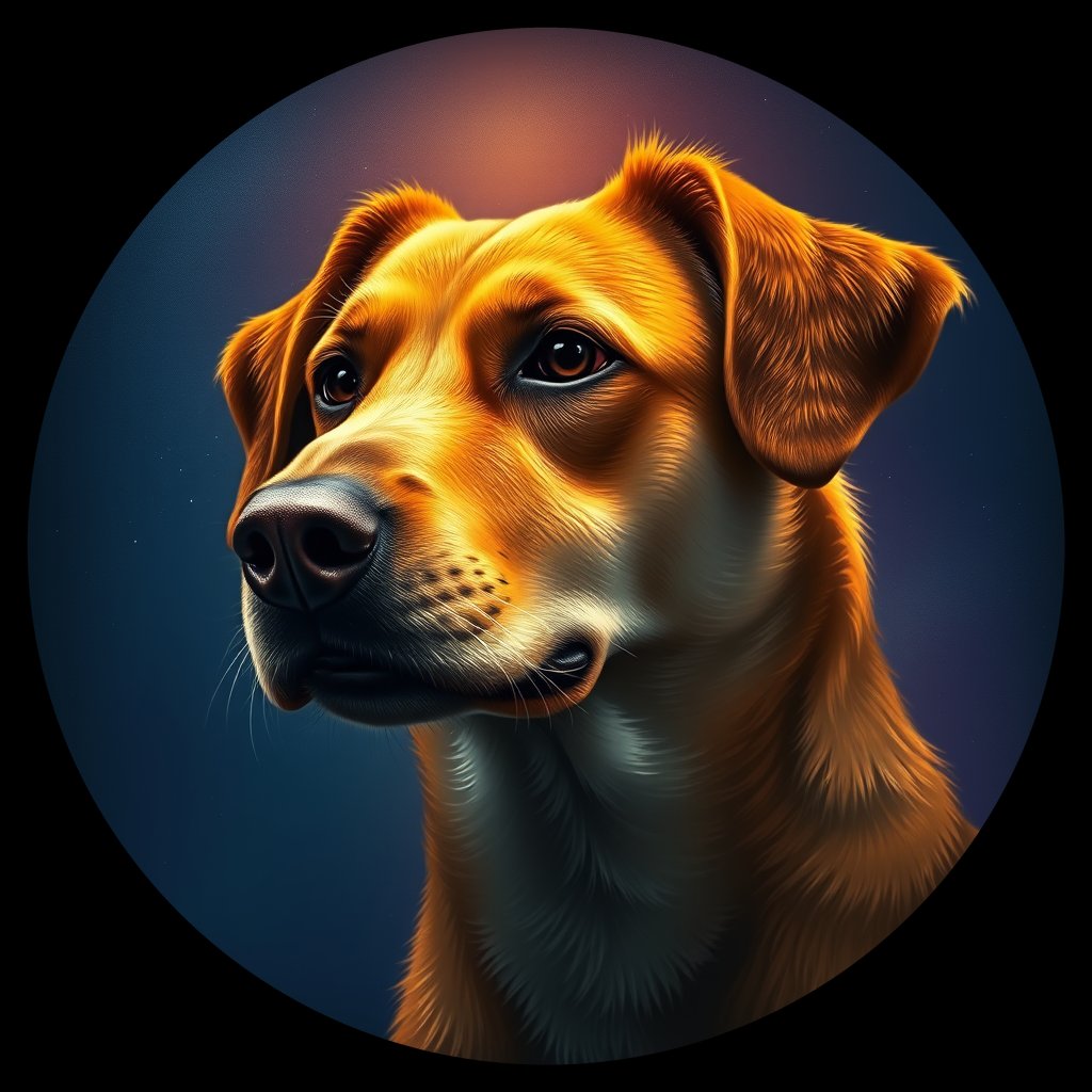 Cosmic medallion portrait of WEST_NT06, a Dingo West