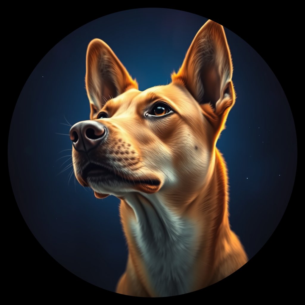 Cosmic medallion portrait of WEST_TA24, a Dingo West