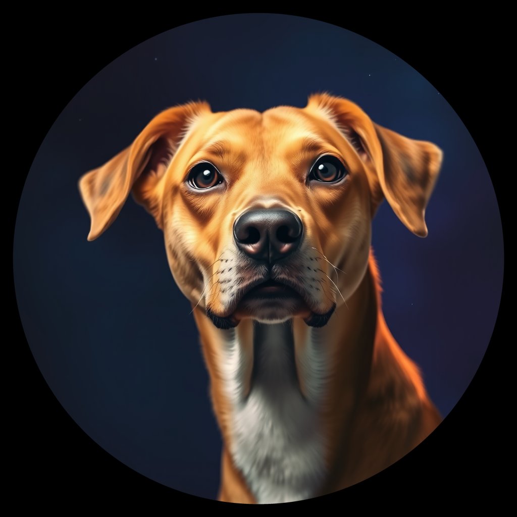 Cosmic medallion portrait of WEST_cd002, a Dingo West