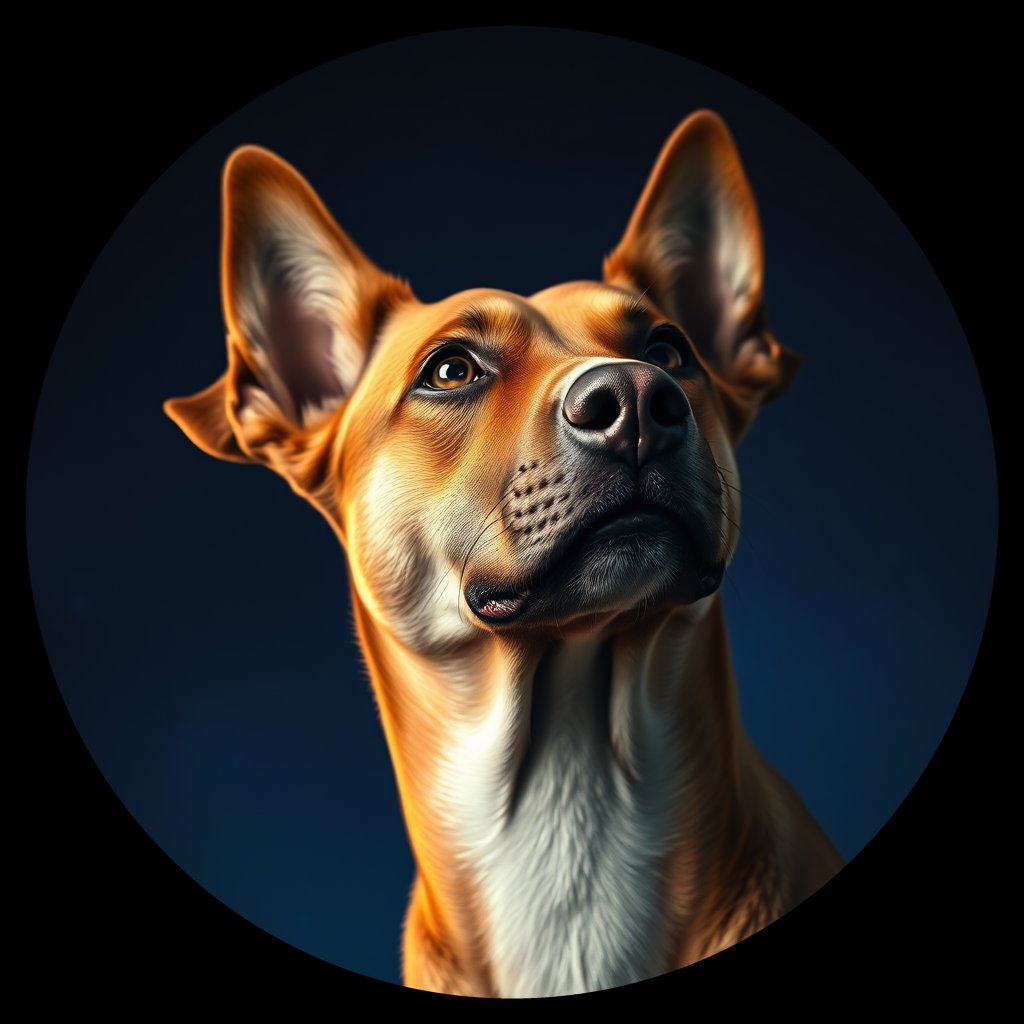 Cosmic medallion portrait of WEST_cd014, a Dingo West