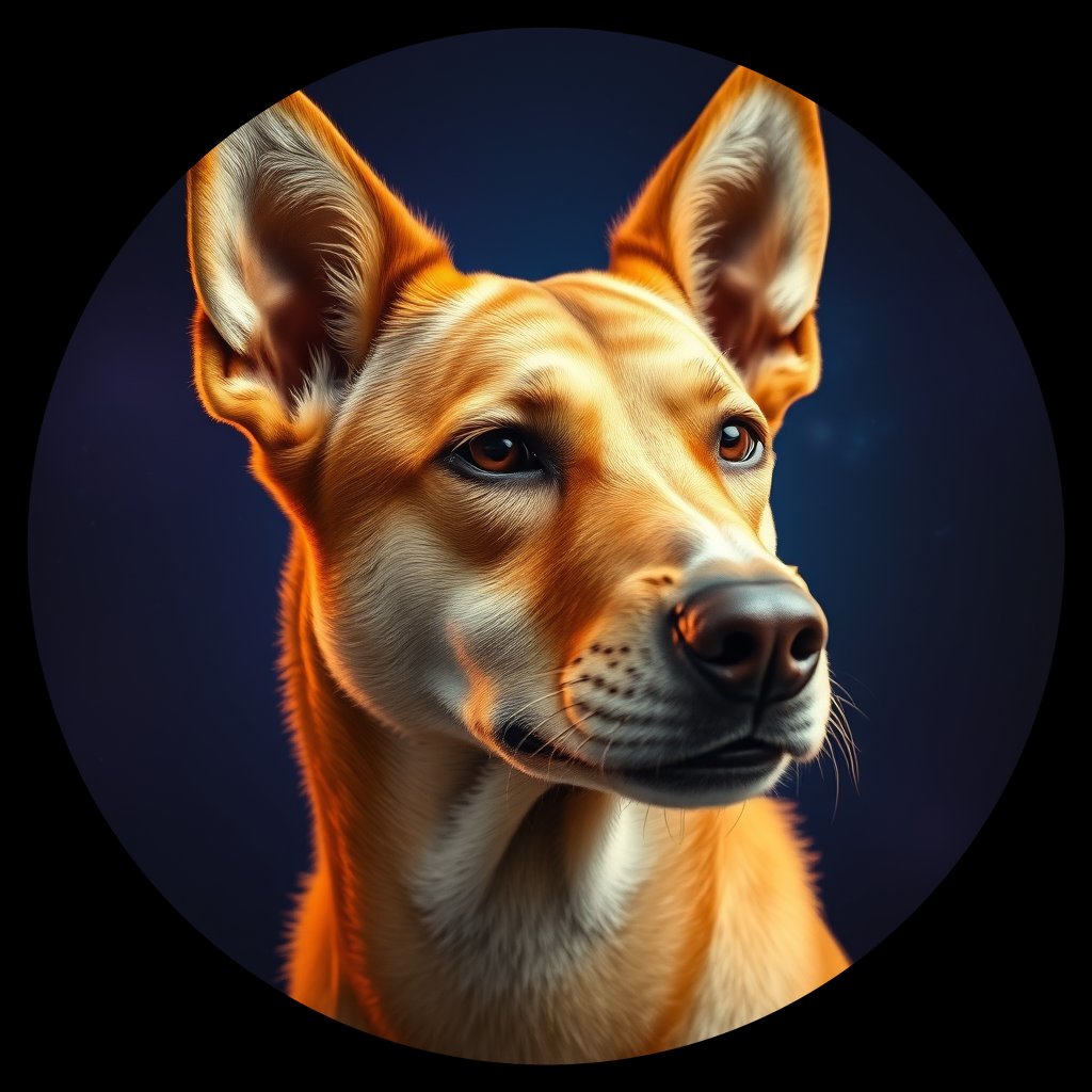 Cosmic medallion portrait of WEST_cd125, a Dingo West