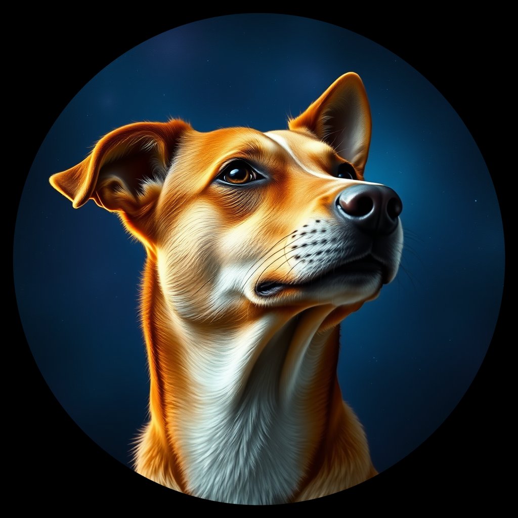 Cosmic medallion portrait of WEST_cd192, a Dingo West