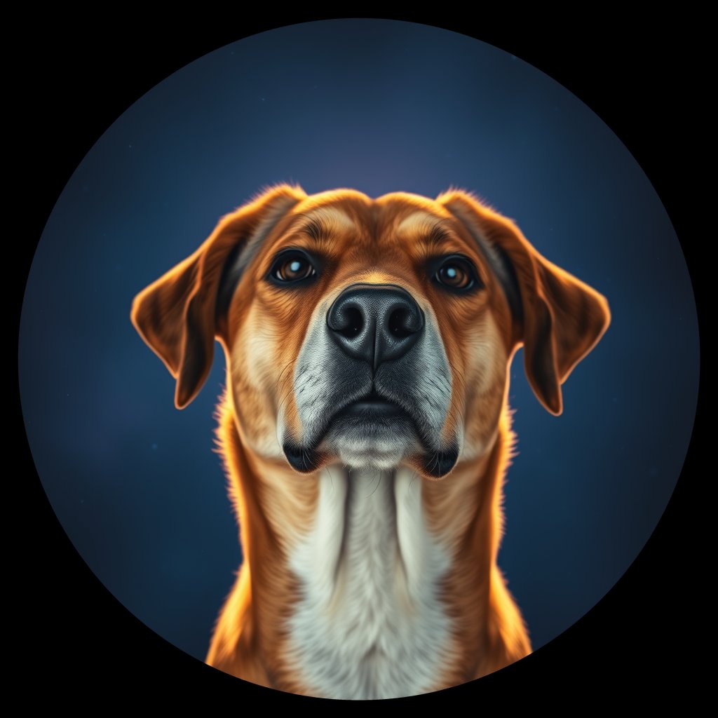Cosmic medallion portrait of WEST_cd201, a Dingo West