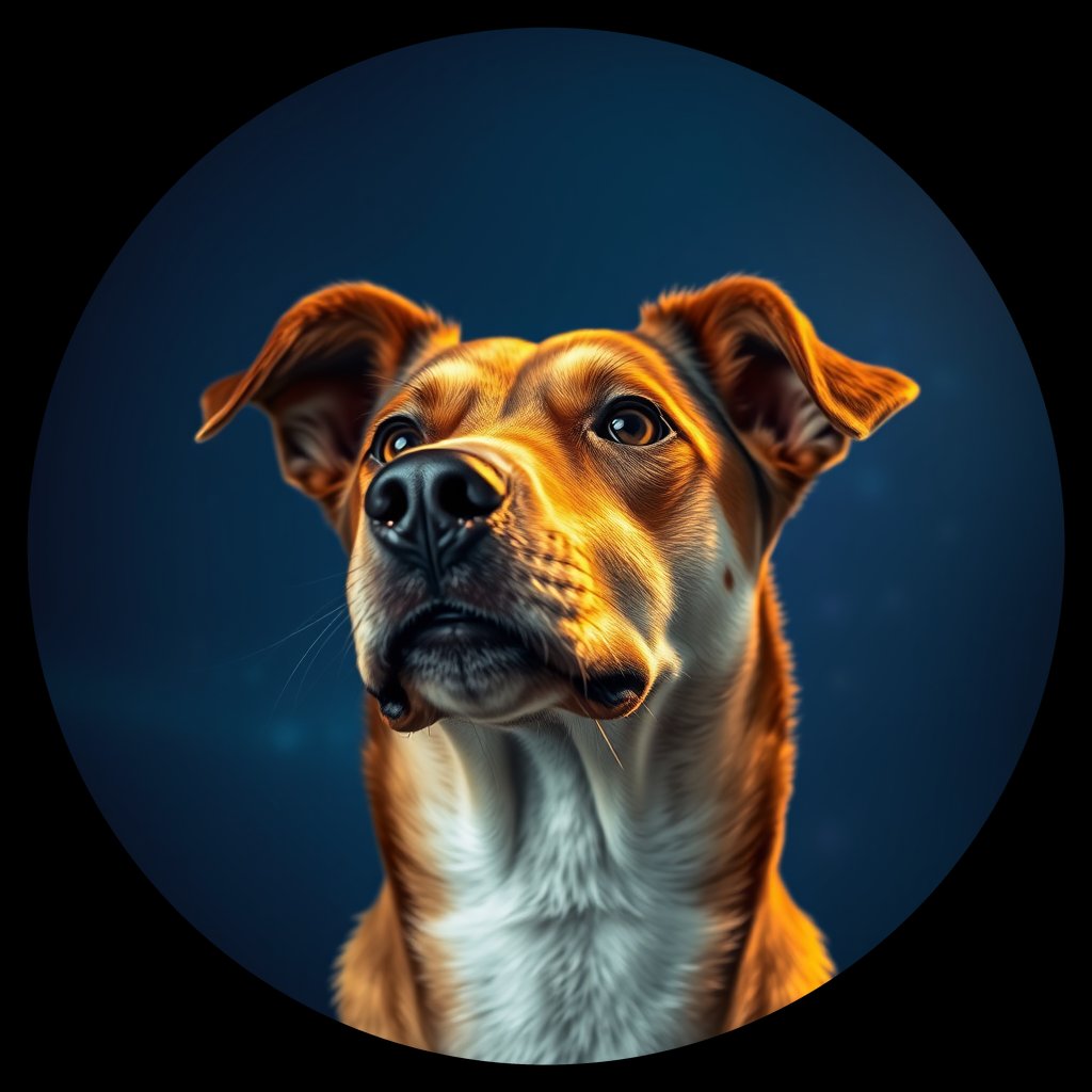 Cosmic medallion portrait of WEST_cd243, a Dingo West