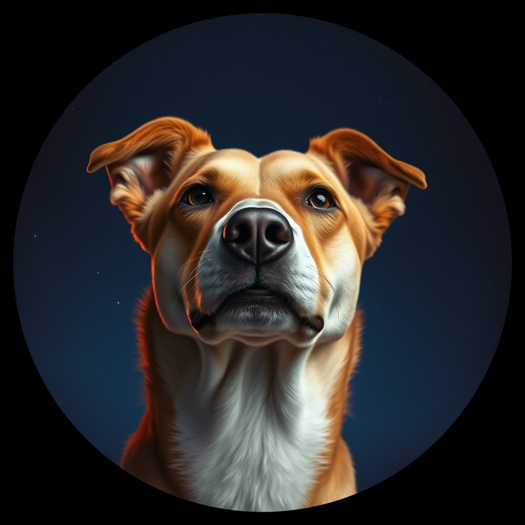 Cosmic medallion portrait of WEST_cd561, a Dingo West