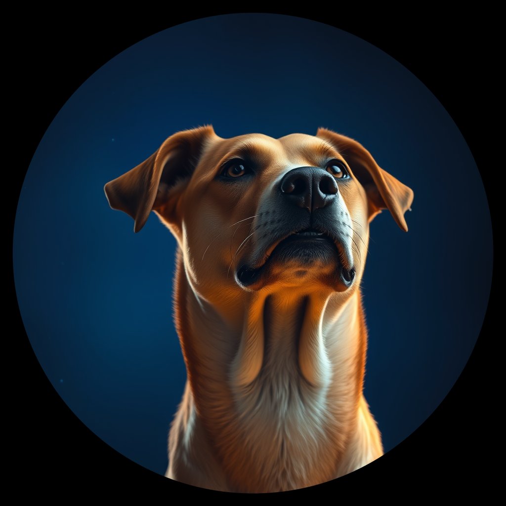 Cosmic medallion portrait of WEST_cd597, a Dingo West