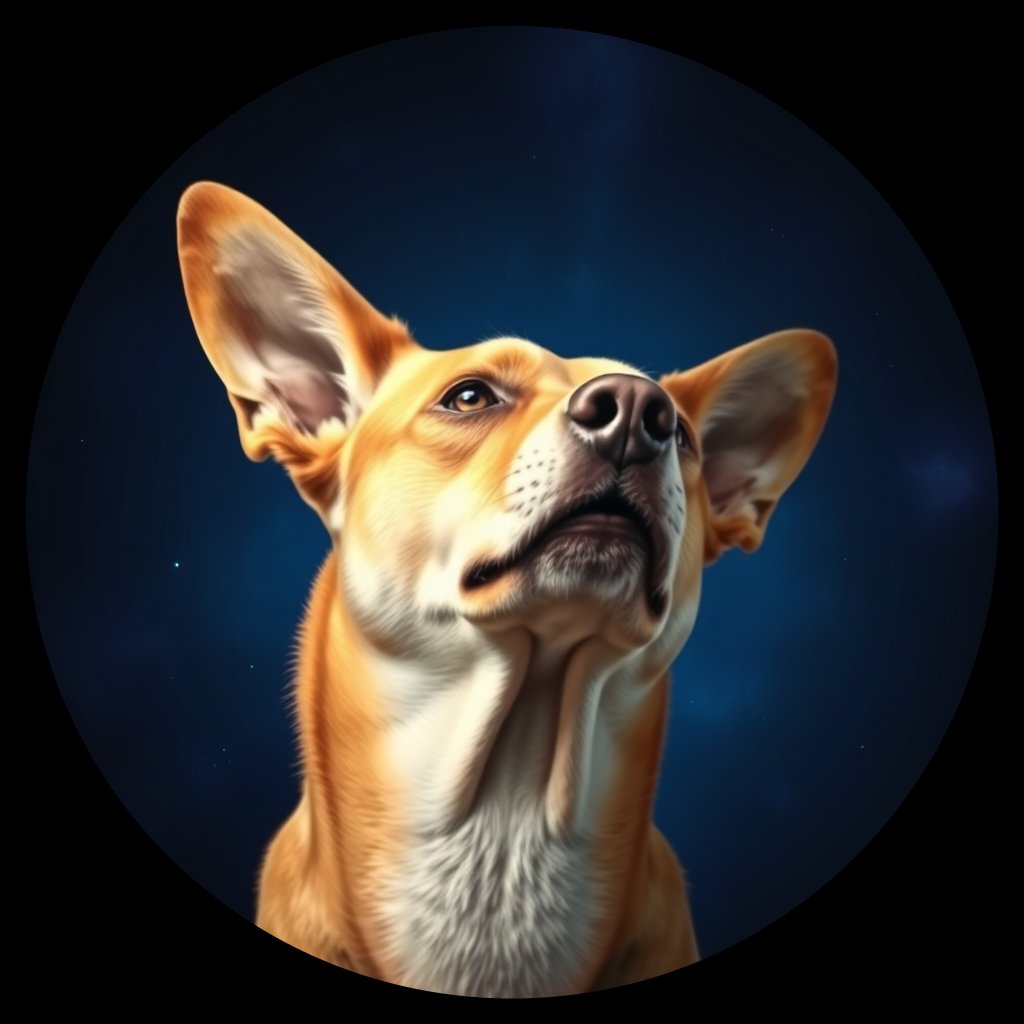Cosmic medallion portrait of WEST_cd598, a Dingo West