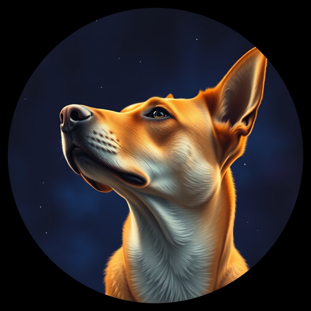 Cosmic medallion portrait of WEST_cd600, a Dingo West