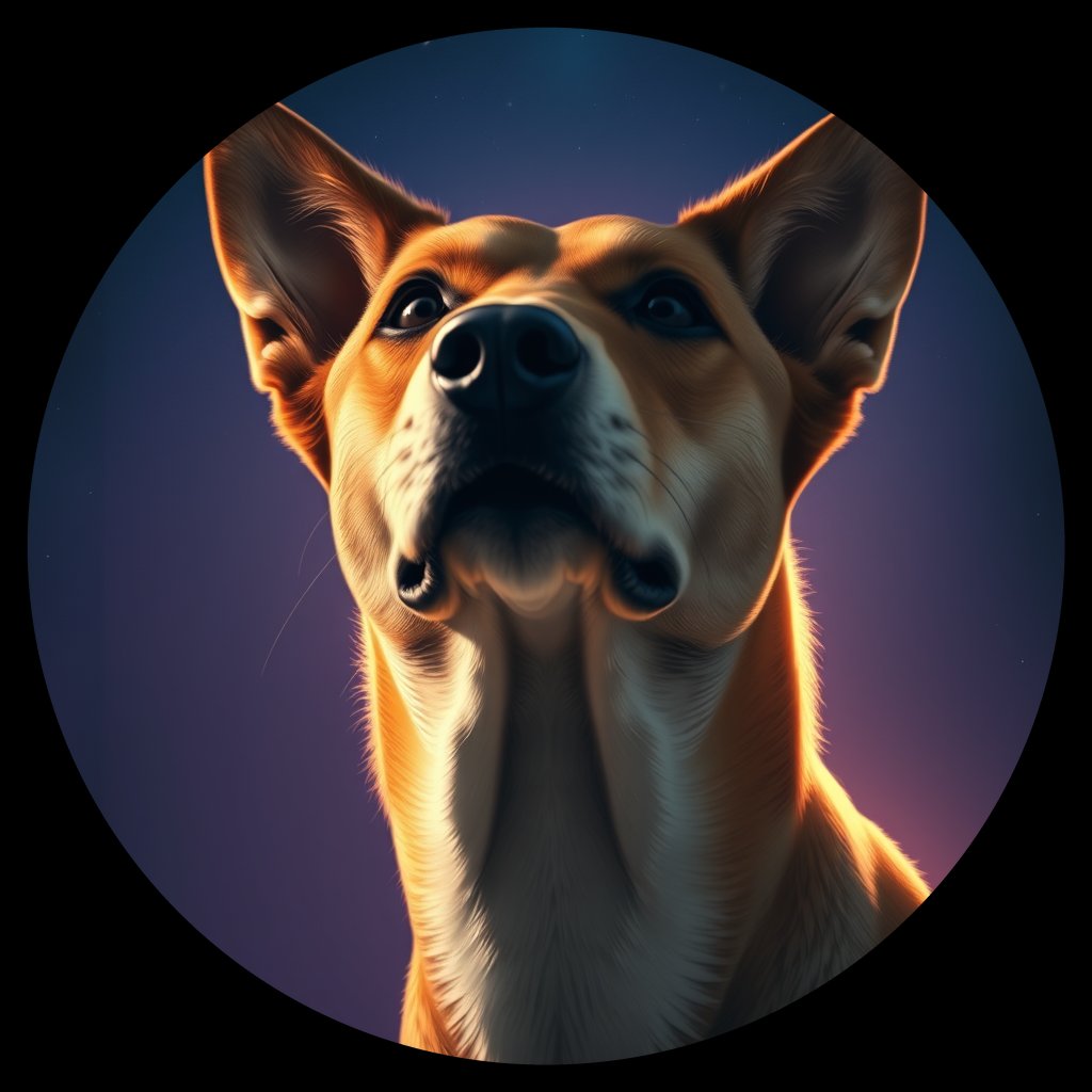 Cosmic medallion portrait of WEST_cd658, a Dingo West