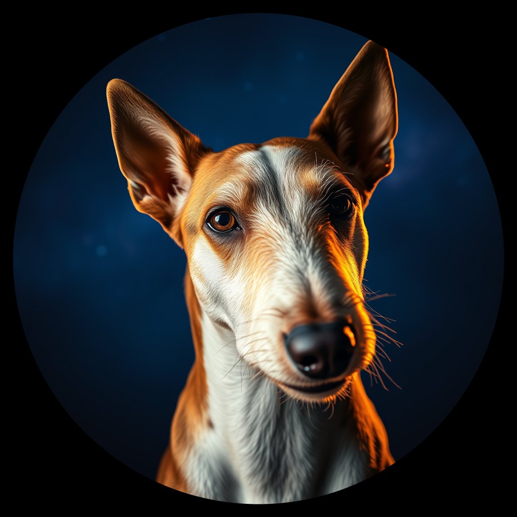 Cosmic medallion portrait of WFOX_WFOX_12C06, a Wire Fox Terrier