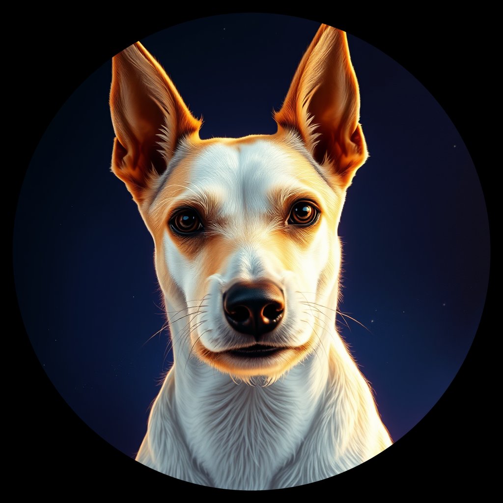 Cosmic medallion portrait of WFOX_WFOX_12F05, a Wire Fox Terrier