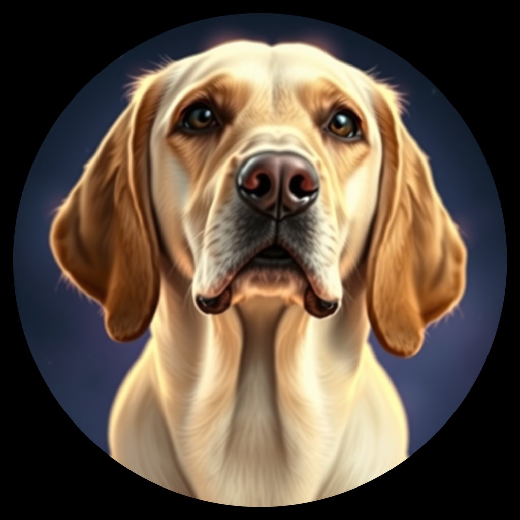 Cosmic medallion portrait of cHD11_101_cHD11_101, a Labrador Retriever