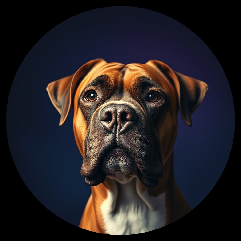 Cosmic medallion portrait of cHD11_138_cHD11_138, a Boxer