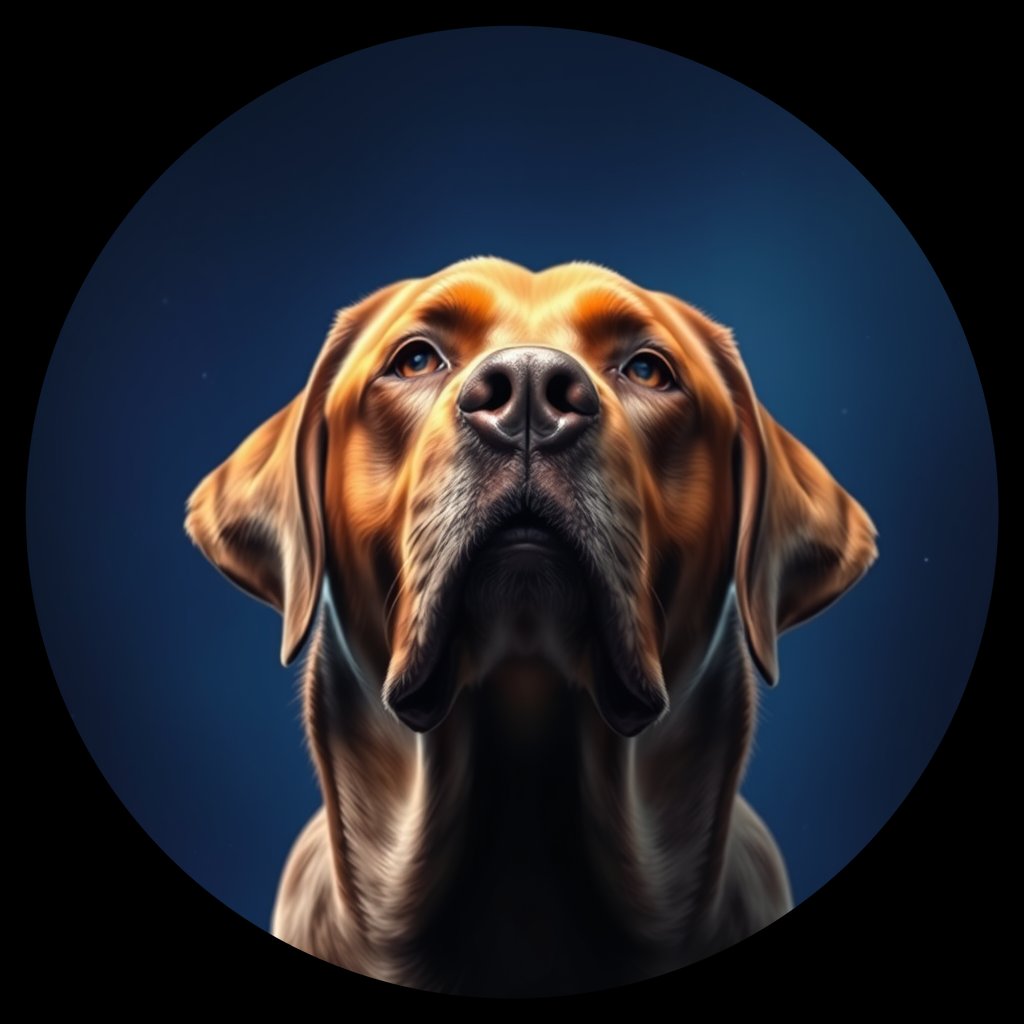 Cosmic medallion portrait of cHD11_141_cHD11_141, a Labrador Retriever